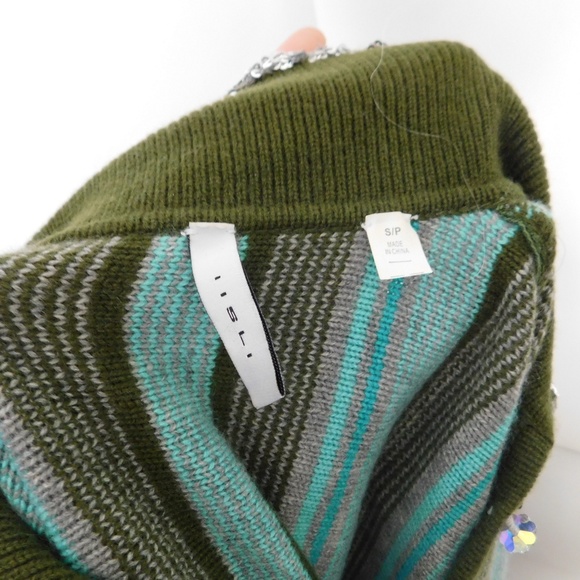 Illsi green blue Embellished crochet sweater - Picture 7 of 8